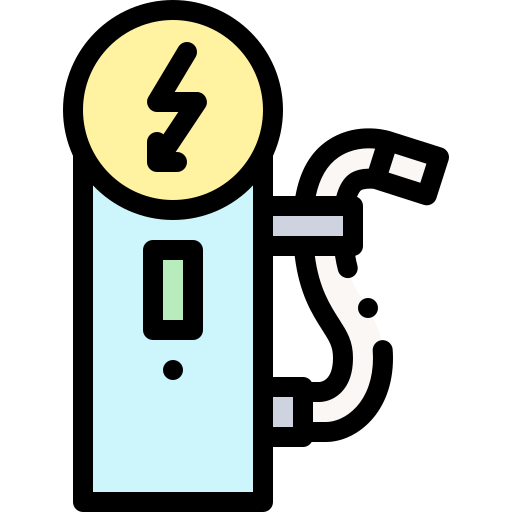 Электрический заряд Detailed Rounded Lineal color иконка