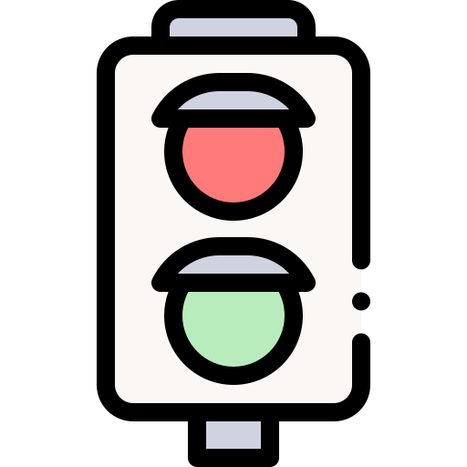 信号機 Detailed Rounded Lineal color icon