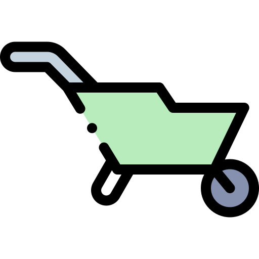 Wheelbarrow Detailed Rounded Lineal color icon