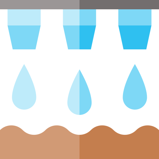 irrigatie Basic Straight Flat icoon
