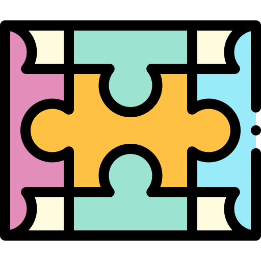 Puzzle Detailed Rounded Lineal color icon