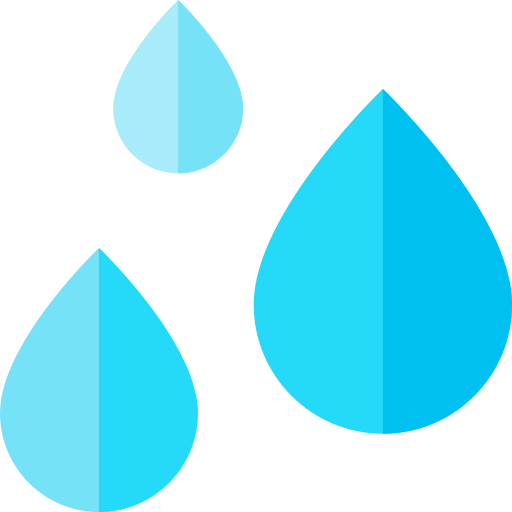 Water drops Basic Straight Flat icon