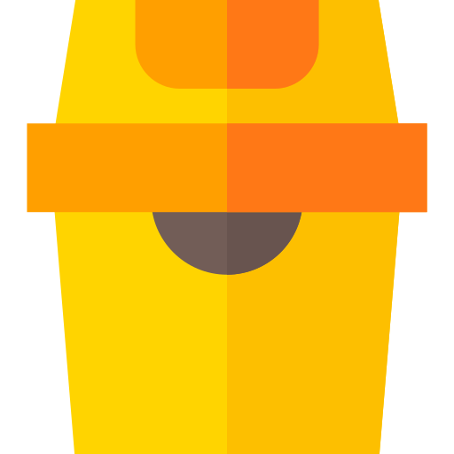 bote de basura Basic Straight Flat icono