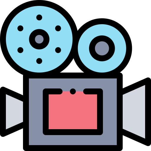 caméra vidéo Detailed Rounded Lineal color Icône