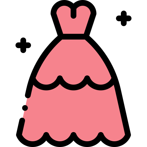 kleid Detailed Rounded Lineal color icon