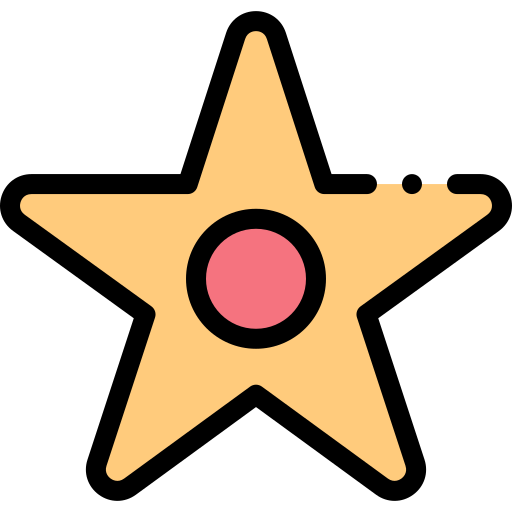 Walk of fame Detailed Rounded Lineal color icon