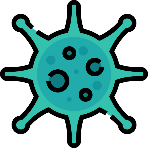 virus Justicon Lineal Color icono
