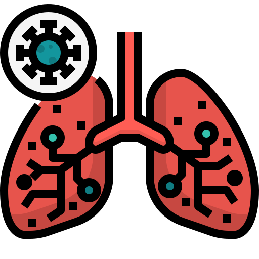 pulmón Justicon Lineal Color icono