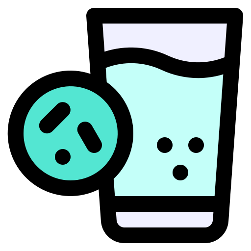 vaso de agua Generic Outline Color icono