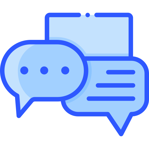 Speech bubbles Generic Blue icon