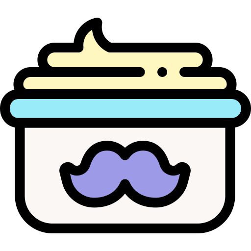 crème de moustache Detailed Rounded Lineal color Icône