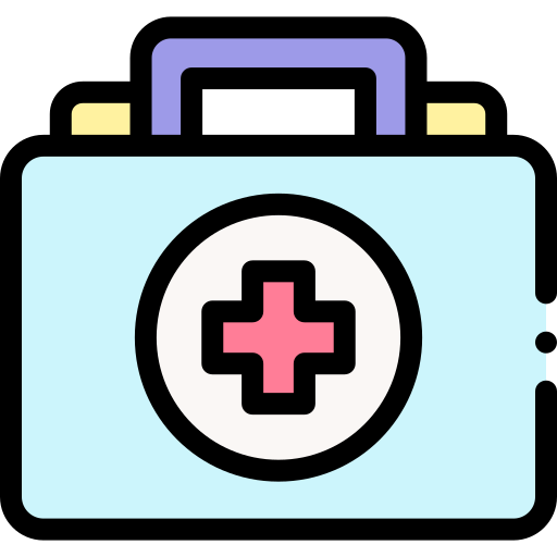 의료용 키트 Detailed Rounded Lineal color icon