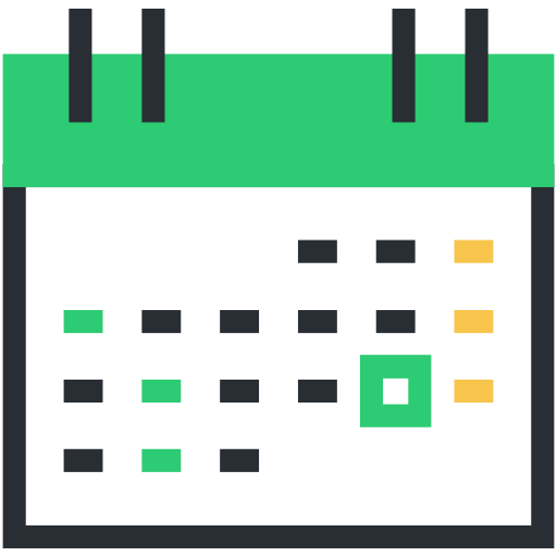 calendario Generic Outline Color icona