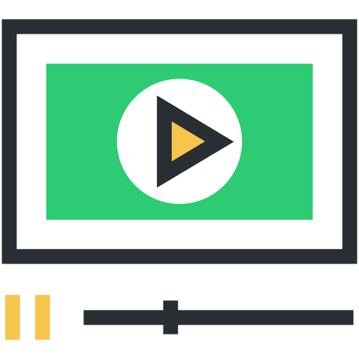 reproductor de video Generic Outline Color icono