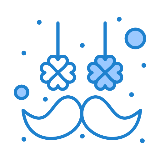 Moustache Generic Blue icon