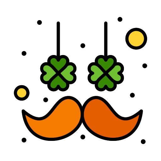 moustache Flatart Icons Lineal Color Icône