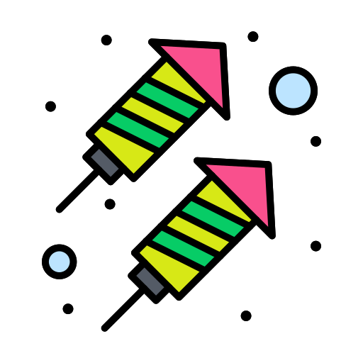 fusée Flatart Icons Lineal Color Icône