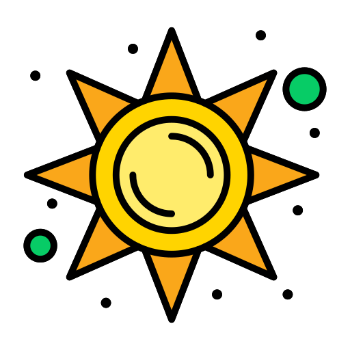 słońce Flatart Icons Lineal Color ikona