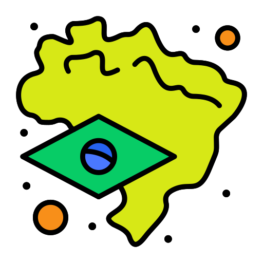 brasile Flatart Icons Lineal Color icona