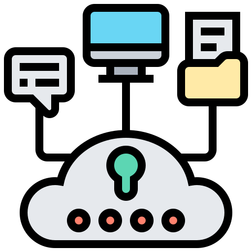Cloud storage Meticulous Lineal Color icon