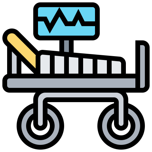 ziekenhuis bed Meticulous Lineal Color icoon