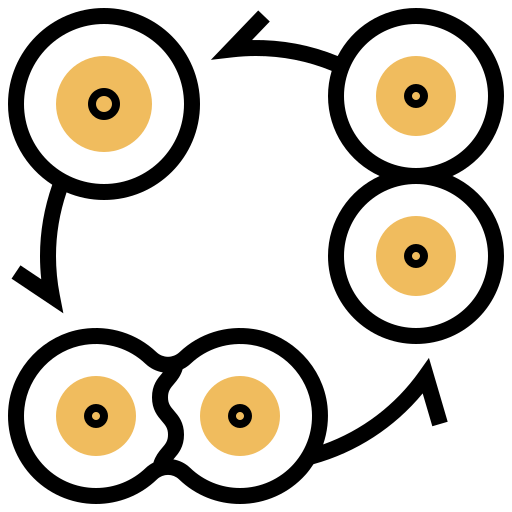 podział komórek Meticulous Yellow shadow ikona