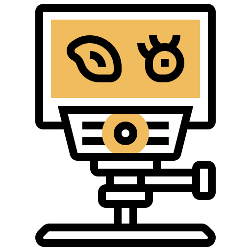현미경 Meticulous Yellow shadow icon