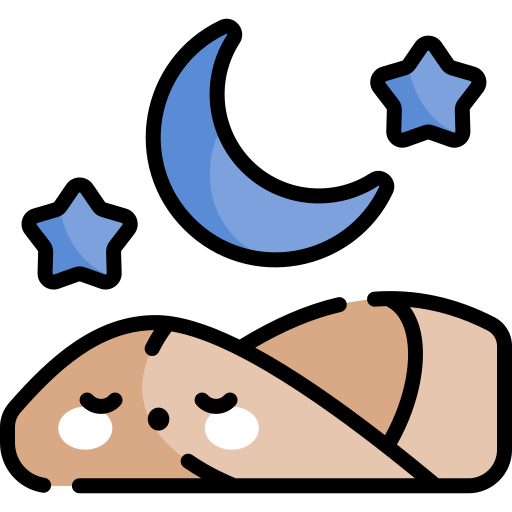 Sleeping Kawaii Lineal color icon
