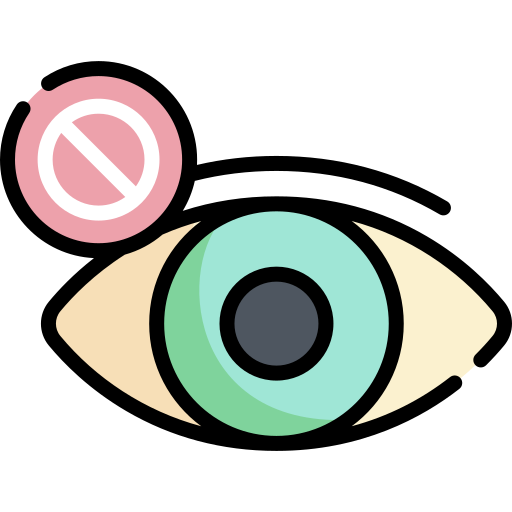 Closed eyes Kawaii Lineal color icon