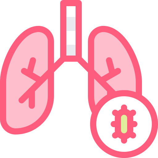 poumons infectés Detailed color Lineal color Icône