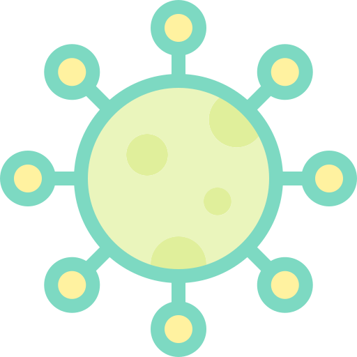 コロナウイルス Detailed color Lineal color icon