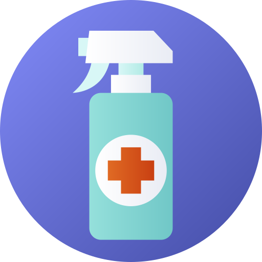 Hand sanitizer Flat Circular Gradient icon