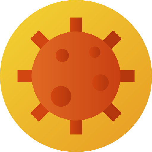 Virus Flat Circular Gradient icon