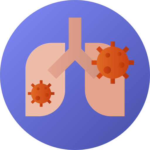 肺 Flat Circular Gradient icon