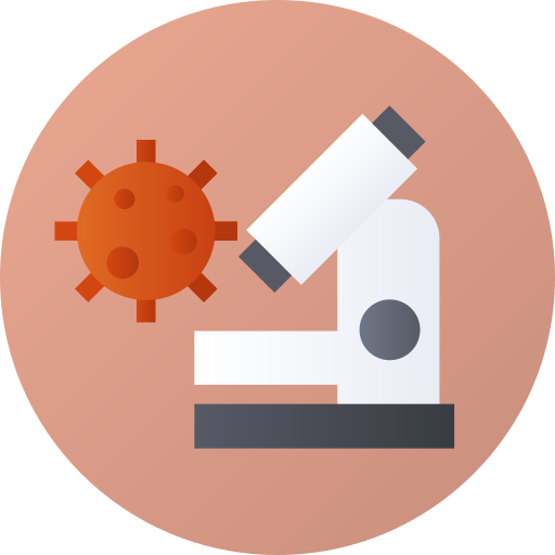 microscopio Flat Circular Gradient icona