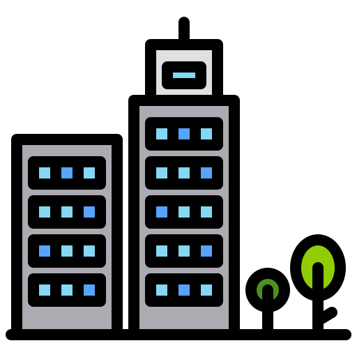 Skyscraper xnimrodx Lineal Color icon