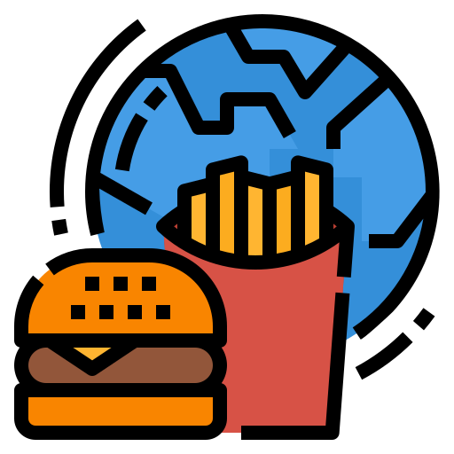fast food Aphiradee (monkik) Lineal Color icona