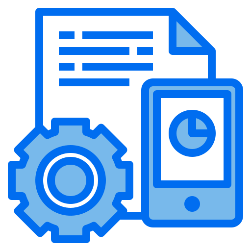 mobile analytics Payungkead Blue icon