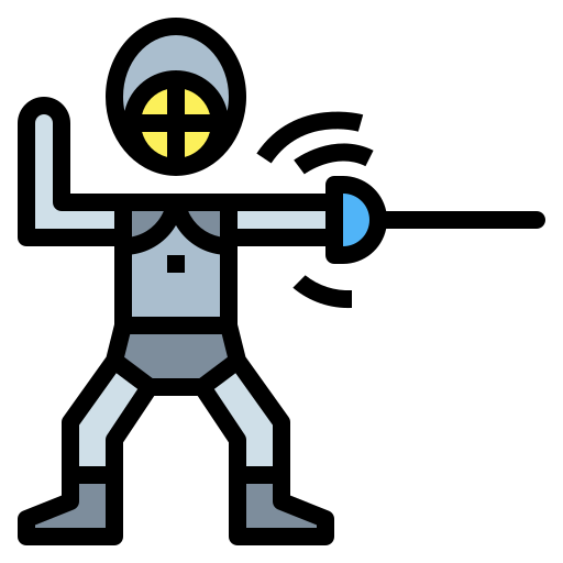 Fencing Smalllikeart Lineal Color icon