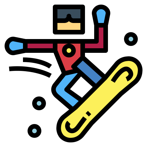 snowboarden Smalllikeart Lineal Color icon
