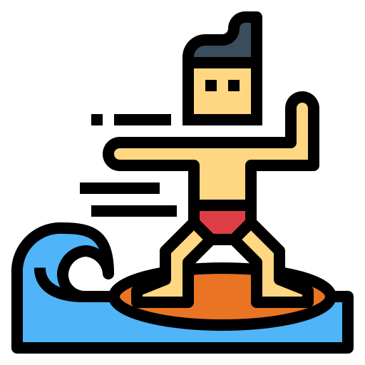 Surfing Smalllikeart Lineal Color icon