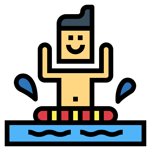 nadando Smalllikeart Lineal Color icono