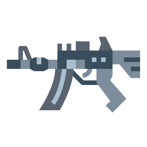Machine gun Smalllikeart Flat icon