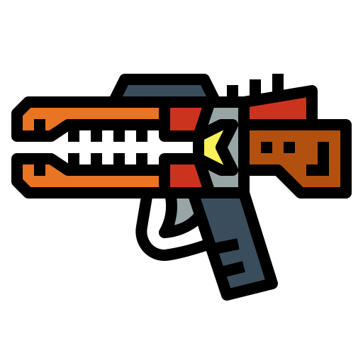 pistola laser Smalllikeart Lineal Color icono