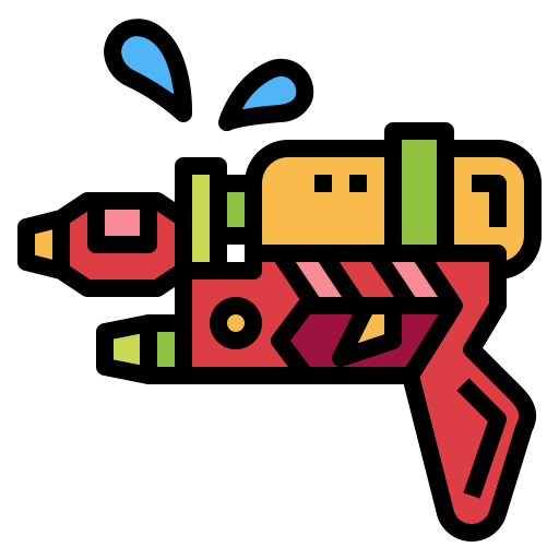 pistola de agua Smalllikeart Lineal Color icono