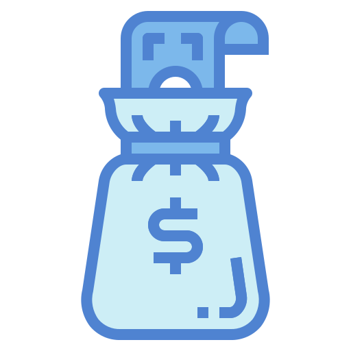 sac d'argent Generic Blue Icône