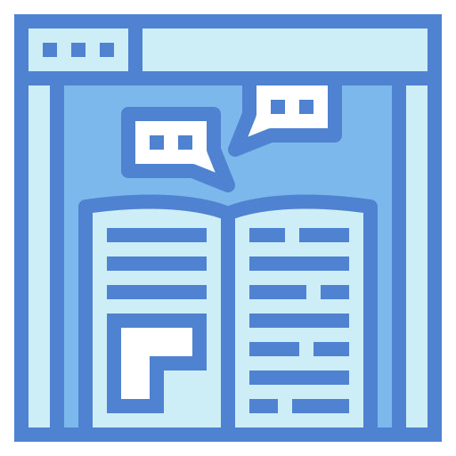 Online class Generic Blue icon