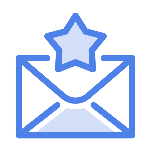 별표 표시된 메시지 Generic Blue icon