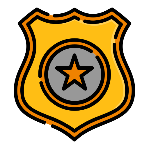 politie badge Generic Outline Color icoon