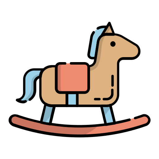 caballo mecedora Generic Outline Color icono